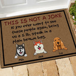 Dog Doormat Personalized Names and Breeds This Is Not A Joke Personalized Gift - PERSONAL84