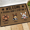 Dog Doormat Personalized Names and Breeds Welcome Please Don&#39;t Step On My Dog Personalized Gift - PERSONAL84
