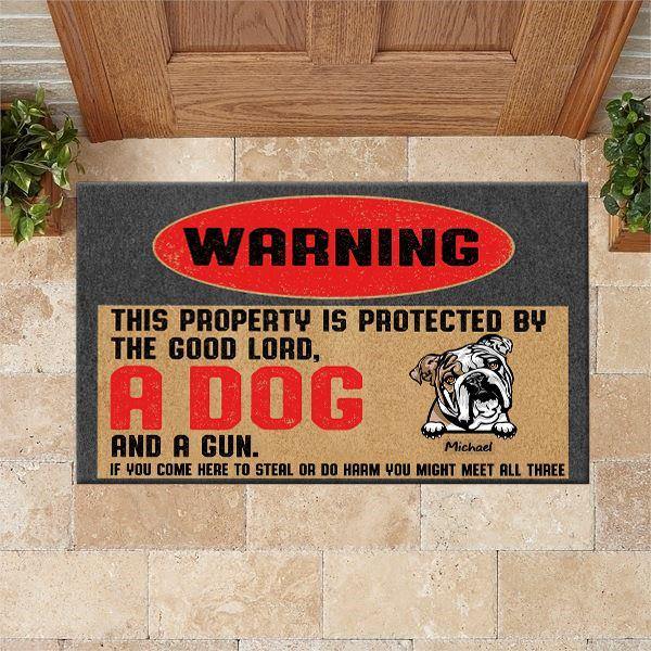 No Need To Knock We Know You Are Here Dog Doormat Personalized Dog Mud -  PERSONAL84