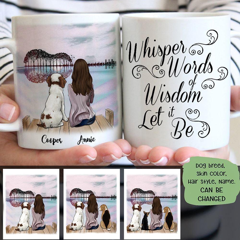 Dog, Hippie Mug Personalized Name And Breed Whisper Words Of Wisdom - PERSONAL84