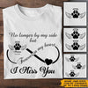 Dog Memorial Custom T Shirt No Longer By My Side But Forever In My Heart Personalized Gift - PERSONAL84