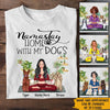 Dog Mom Custom T Shirt Namastay Home With My Dogs Personalized Gift - PERSONAL84
