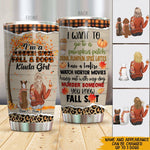 Dog Mom Custom Tumbler Pumpkin Spice Fall And Dog Kinda Girl Personalized Gift - PERSONAL84