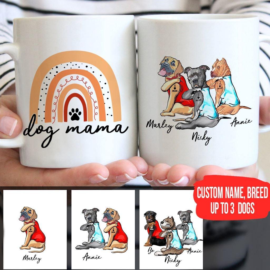 Dog Mug Personalized Name And Breed Dog Mama - PERSONAL84