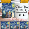 Dog Mug Personalized Name And Breed I Love You To The Moon And Back - PERSONAL84