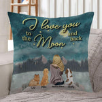 Dog Pillow Personalized Names and BreedsI Love You To The Moon And Back Personalized Gift - PERSONAL84