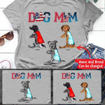 Dog Shirt Personalized Name And Breed Dog Mom - PERSONAL84