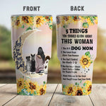 Dog Tumbler Customized Name And Breed Dog Mom Love To The Moon And Back - PERSONAL84