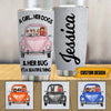 Dog X Bug Car Tumbler Customized Names and Breeds Bug Car Dog It&#39;s A Beautiful Thing - PERSONAL84