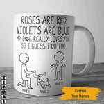 Dog X Couple Mug Customized Roses Are Red Personalized Gift - PERSONAL84