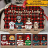 Dogs Christmas Custom Ornament A Crazy Dog Lady And A Grumpy Old Man Personalized Gift For Dog Lovers - PERSONAL84