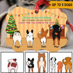 Dogs Christmas Custom Ornament Wiggle Butts Personalized Gift For Dogs Lovers - PERSONAL84