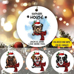 Dogs Circle Ornament Personalized Name And Breed Dog's House - PERSONAL84