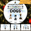Dogs Circle Ornament Personalized Name And Breed I Know Heaven Is A Beautiful Place - PERSONAL84