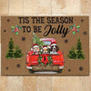 Dogs Custom Christmas Doormat Customized Name And Breed Tis The Season To Be Jolly - PERSONAL84