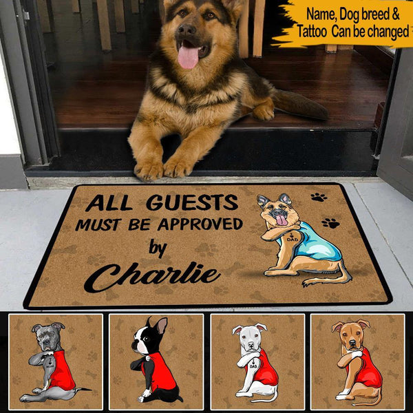 All Guest Must Be Approved By, Custom Doormat, Personalized