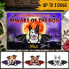 Dogs Custom Doormat Never Mind The Witch Beware The Dogs Personalized Gift - PERSONAL84
