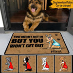 Dogs Custom Doormat You Might Get In But You Won't Get Out Personalized Gift - PERSONAL84