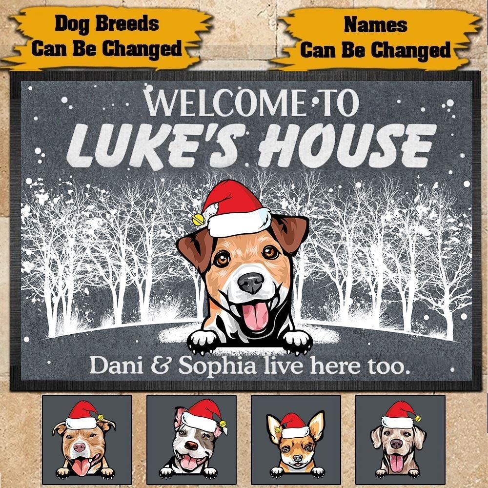 Dogs Doormat Customized Name And Breed Welcome To Dog's House - PERSONAL84