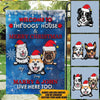 Dogs Garden Flag Customized Name And Breed Welcome To The Dogs And Merry Christmas - PERSONAL84