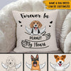 Dogs Memorial Custom Pillow Forever In My Heart Personalized Gift For Dog Lovers - PERSONAL84