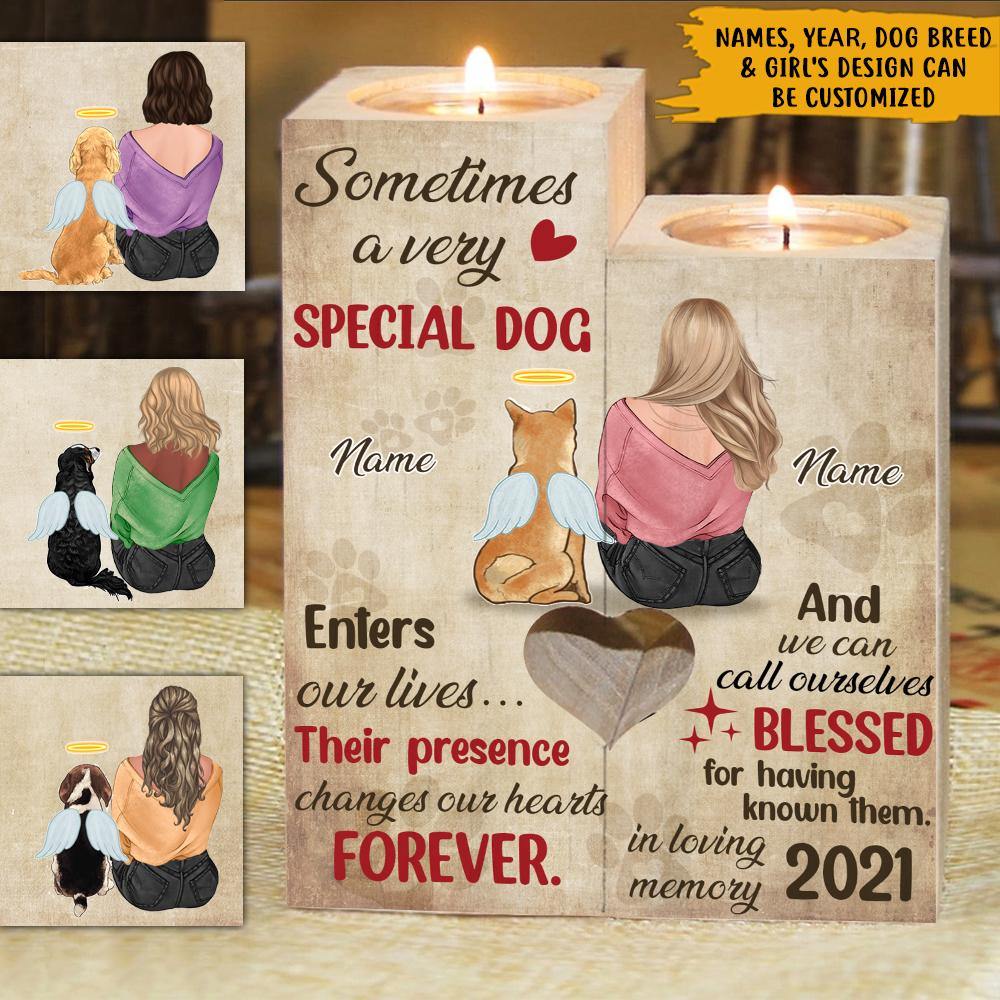 Dogs Memorial Custom Wooden Candlestick Sometines A Very Special