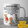 Dogs Mug Personalized Name And Breed Dear Dog Dad - PERSONAL84