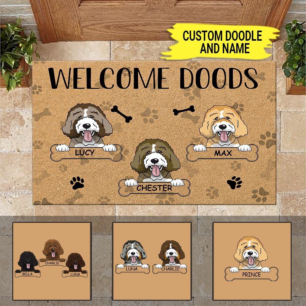 Doodle Custom Doormat Welcome Doods Personalized Gift - PERSONAL84