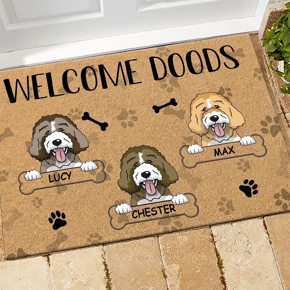 Doodle Custom Doormat Welcome Doods Personalized Gift - PERSONAL84