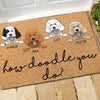 Doodle Doormat Personalized Name and Breed How Doodle you Do Personalized Gift - PERSONAL84