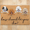 Doodle Doormat Personalized Name and Breed How Doodle you Do Personalized Gift - PERSONAL84