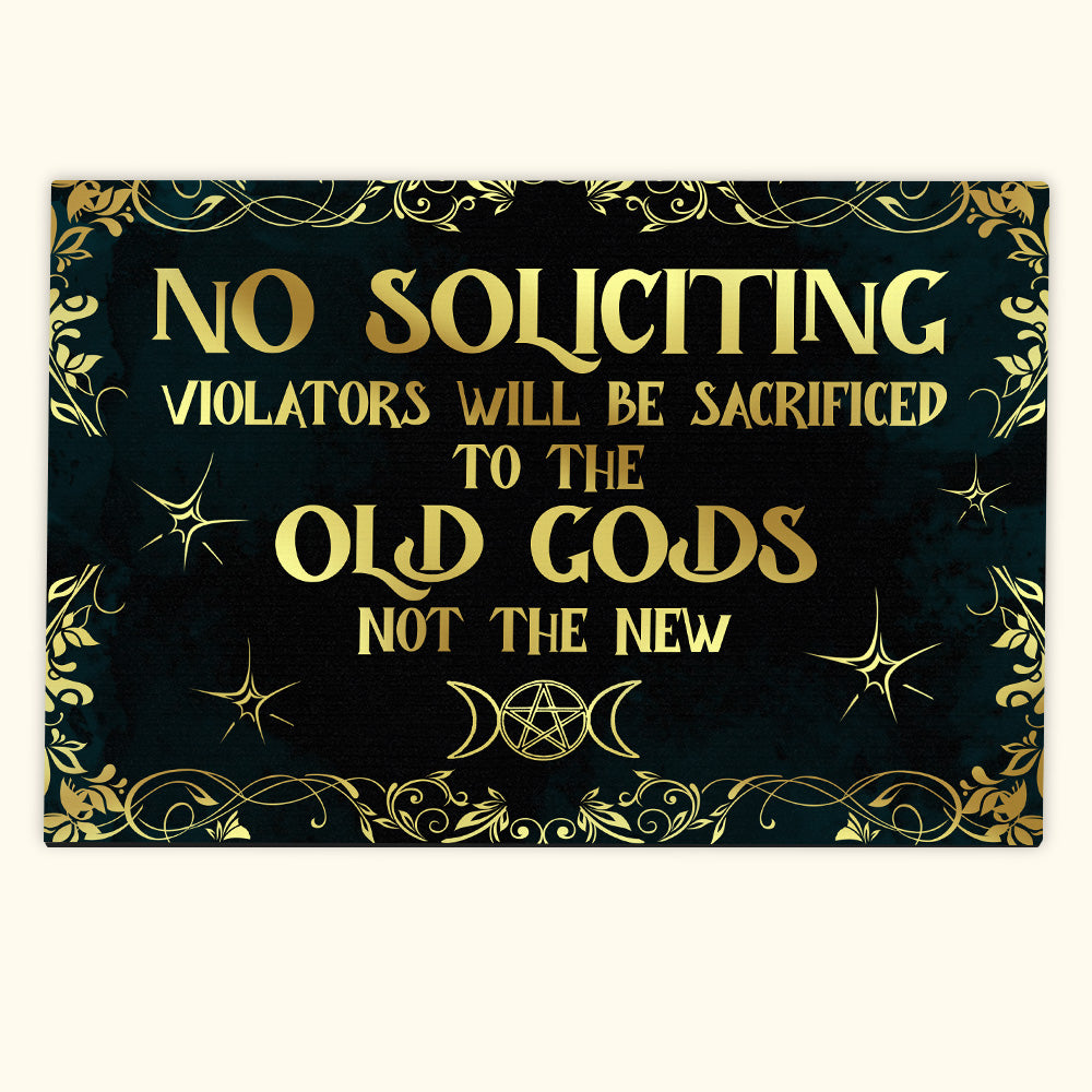 Witch Doormat No Soliciting Halloween Gift