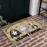 Cat Custom Doormat Welcome Friends Horror Personalized Gift For Halloween