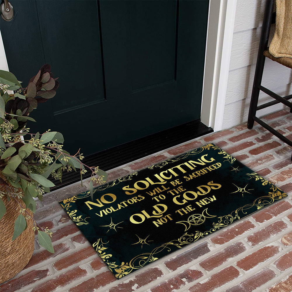 Witch Doormat No Soliciting Halloween Gift