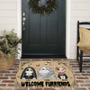 Cat Custom Doormat Welcome Friends Horror Personalized Gift For Halloween