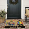LGBT Custom Doormat Love Lives Here Personalized Gift