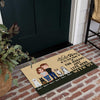 Dog Custom Doormat Welcome To Our Home The Human Just Live Here With Us Personalized Gift For Dog Lover