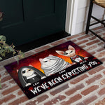 Cat Lover Custom Doormat We've Been Expecting You Horror Personalized Gift For Halloween