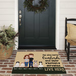 Cat Custom Doormat The Tiny Furry Overlords And Their Human Servants Live Here Personalized Gift For Cat Lover