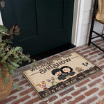 Couple Custom Doormat Welcome To Our Shit Show Let's Get Ready To Stumble Personalized Gift