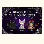 Cat Custom Doormat Beware Of The Magic Cats Personalized Gift