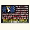 Veteran Custom Doormat Proud United States Veteran Personalized Gift