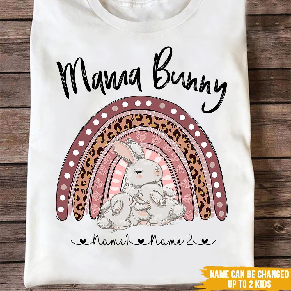 Easter Day Custom T Shirt Mama Bunny Personalized Gift - PERSONAL84