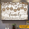 Family Custom Poster Family Grateful Thankful Blessed Personalized Gift - PERSONAL84