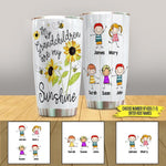 Family X Sunflower Tumbler Sunflower Family My Grandchildren Are My Sunshine - PERSONAL84