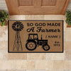 Farm Custom Doormat So God Made A Farmer - PERSONAL84