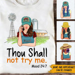 Farm Girl Custom Shirt Thou Shall Not Try Me Personalized Gift - PERSONAL84
