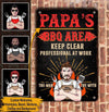 Father&#39;s Day BBQ Custom Metal Sign Papa&#39;s BBQ Area Personalized Gift - PERSONAL84