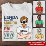 Father's Day Brazil Custom T Shirt Legend Husband Daddy Grandpa Portugese Personalized Gift - PERSONAL84