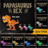 Father&#39;s Day Custom T Shirt Papasaurus Rex Personalized Gift - PERSONAL84